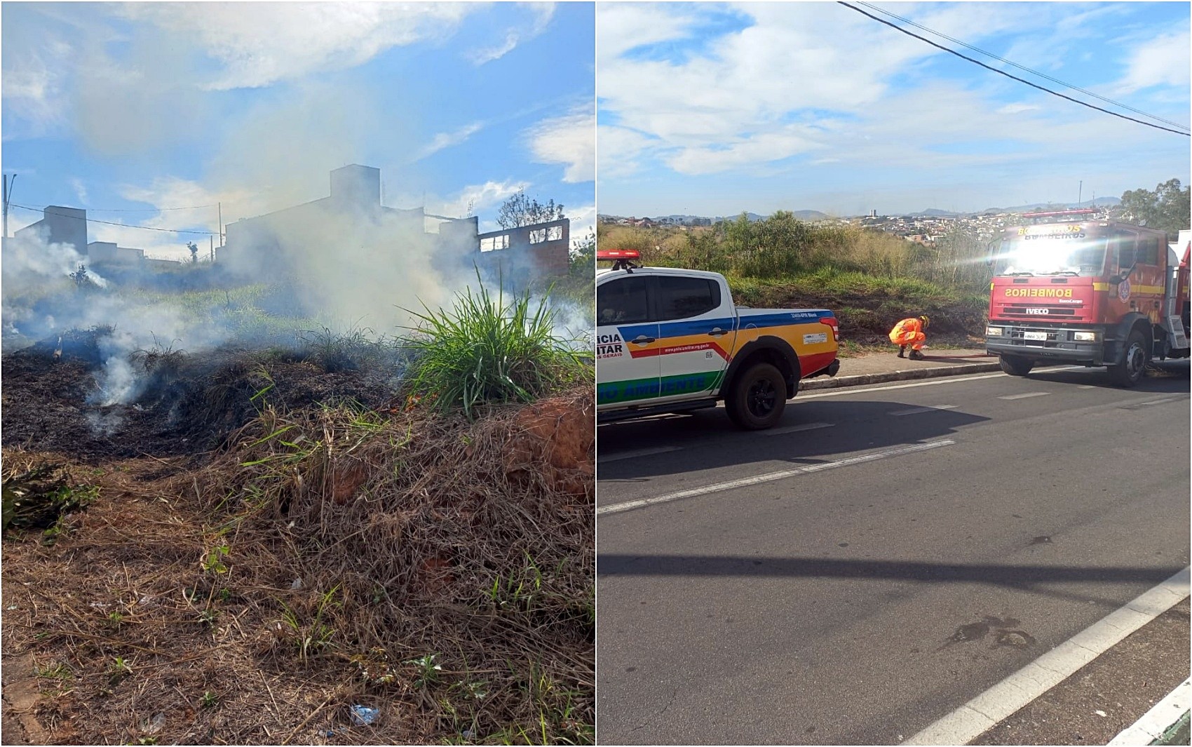 Adolescentes são apreendidos por provocar incêndio em vegetação de mais de 1,5 mil metros quadrados em Campo Belo, MG