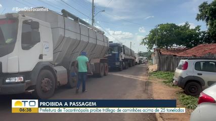 Prefeitura de Tocantinópolis proíbe caminhões acima de 25 toneladas em ruas do município