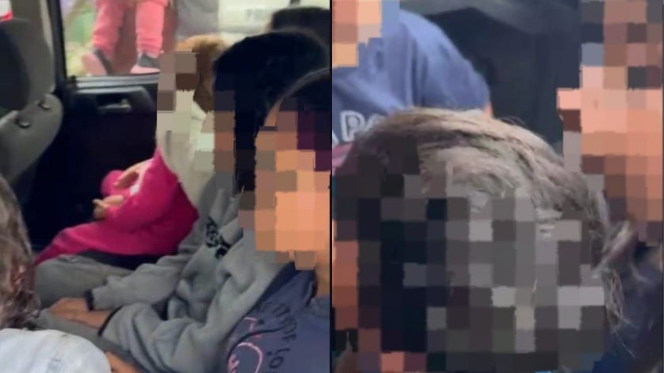 Corsa com 11 pessoas, sendo 2 adultos e 9 crianças, é flagrado a caminho de festa infantil em SC
