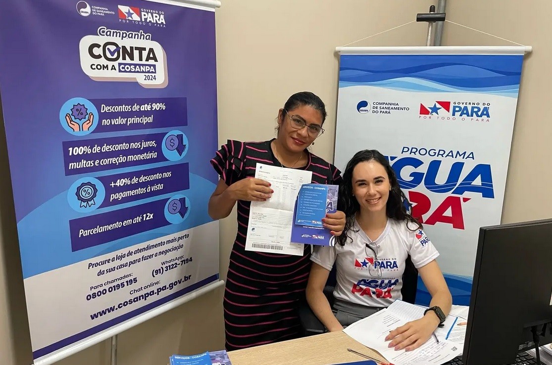 Campanha oferta descontos de até 90% em contas de água atrasadas