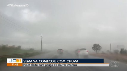 Inmet emite alertas de chuvas intensas nas regiões do Tocantins