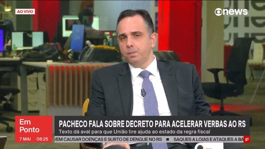 Pacheco fala sobre decreto para acelerar verbas ao Rio Grande do Sul - Programa: GloboNews em Ponto 