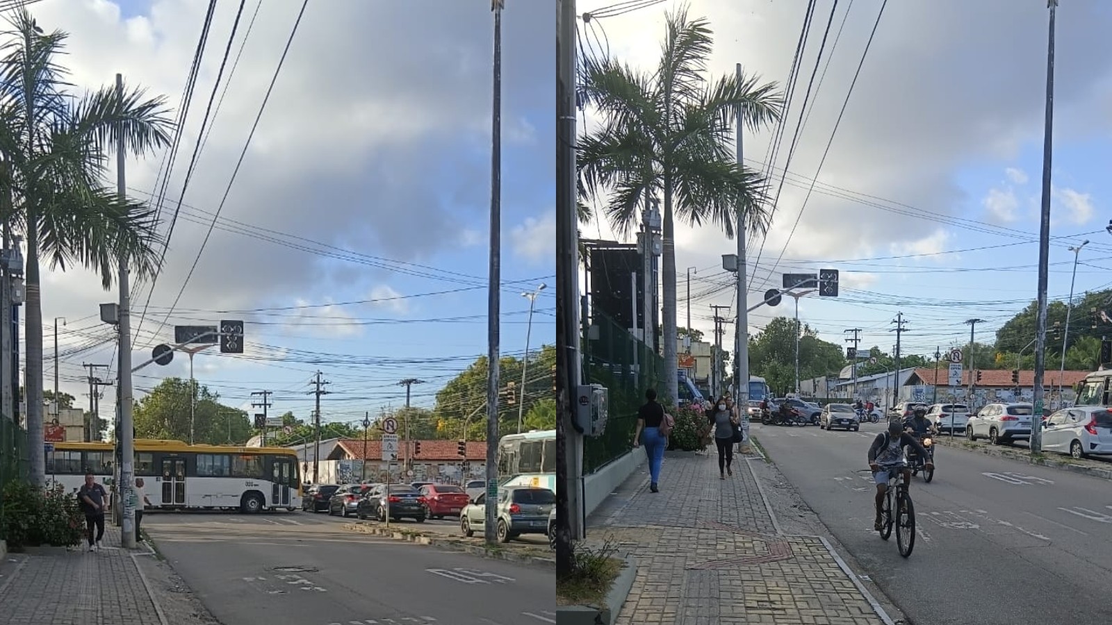 Semáforos apagados causam congestionamentos na Avenida 13 de Maio, em Fortaleza; vídeo
