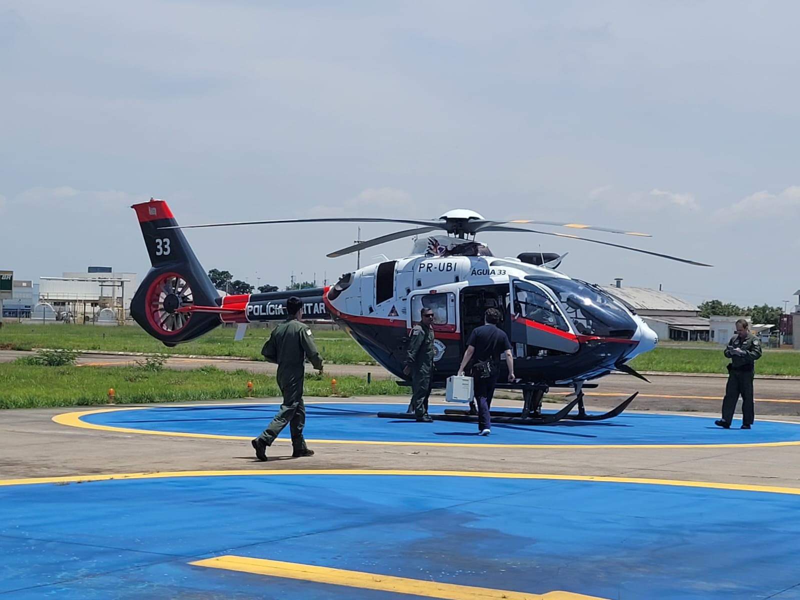 PM em Sorocaba usa helicóptero Águia para levar coração à capital paulista para transplante