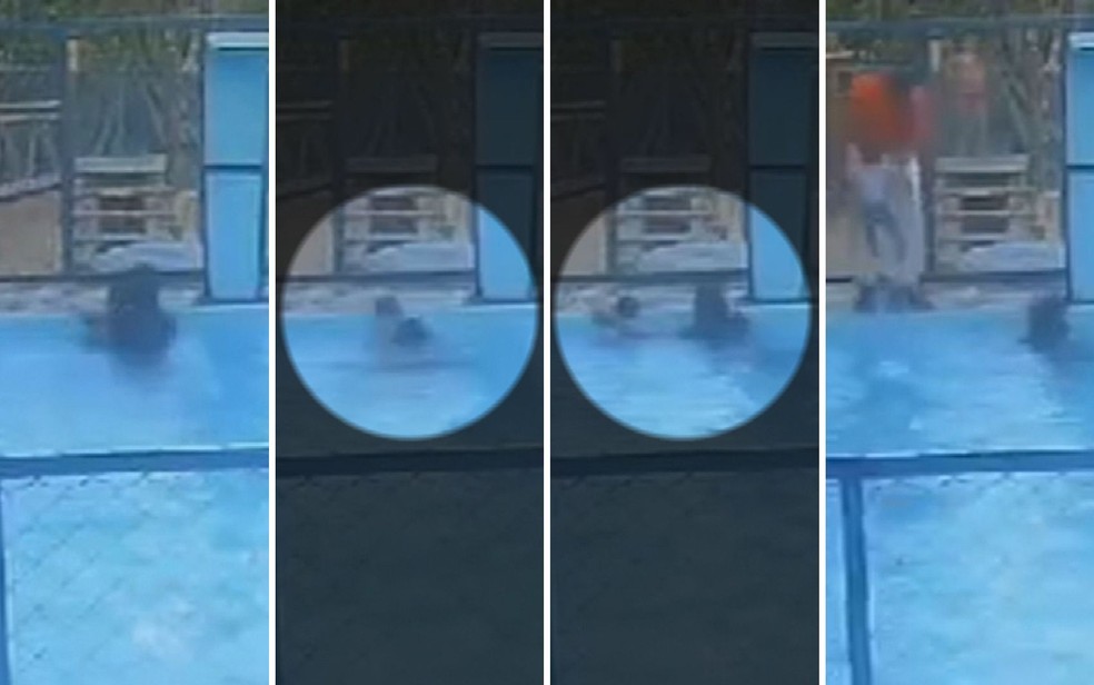 Mãe é presa suspeita de tentar afogar filha em piscina de clube em Goiás — Foto: Reprodução/TV Anhanguera