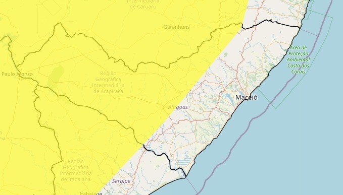 Inmet prevê vendaval em 53 cidades de Alagoas; veja a lista