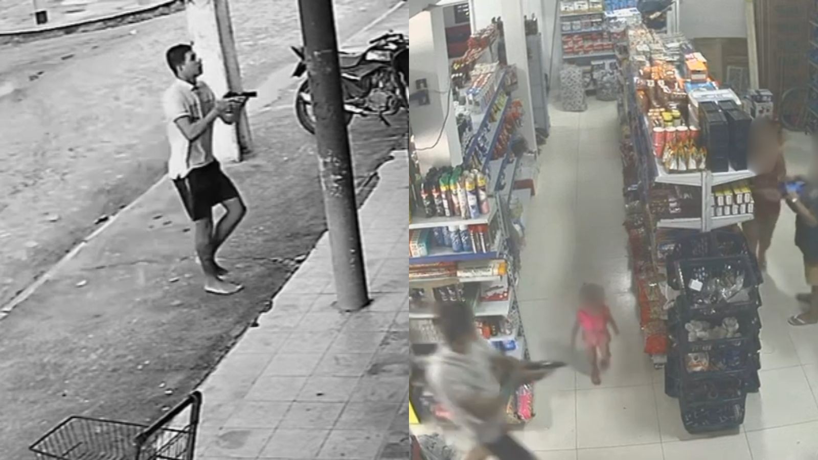 VÍDEO: Criminoso armado invade comércio e atira no litoral do PI; criança estava no local