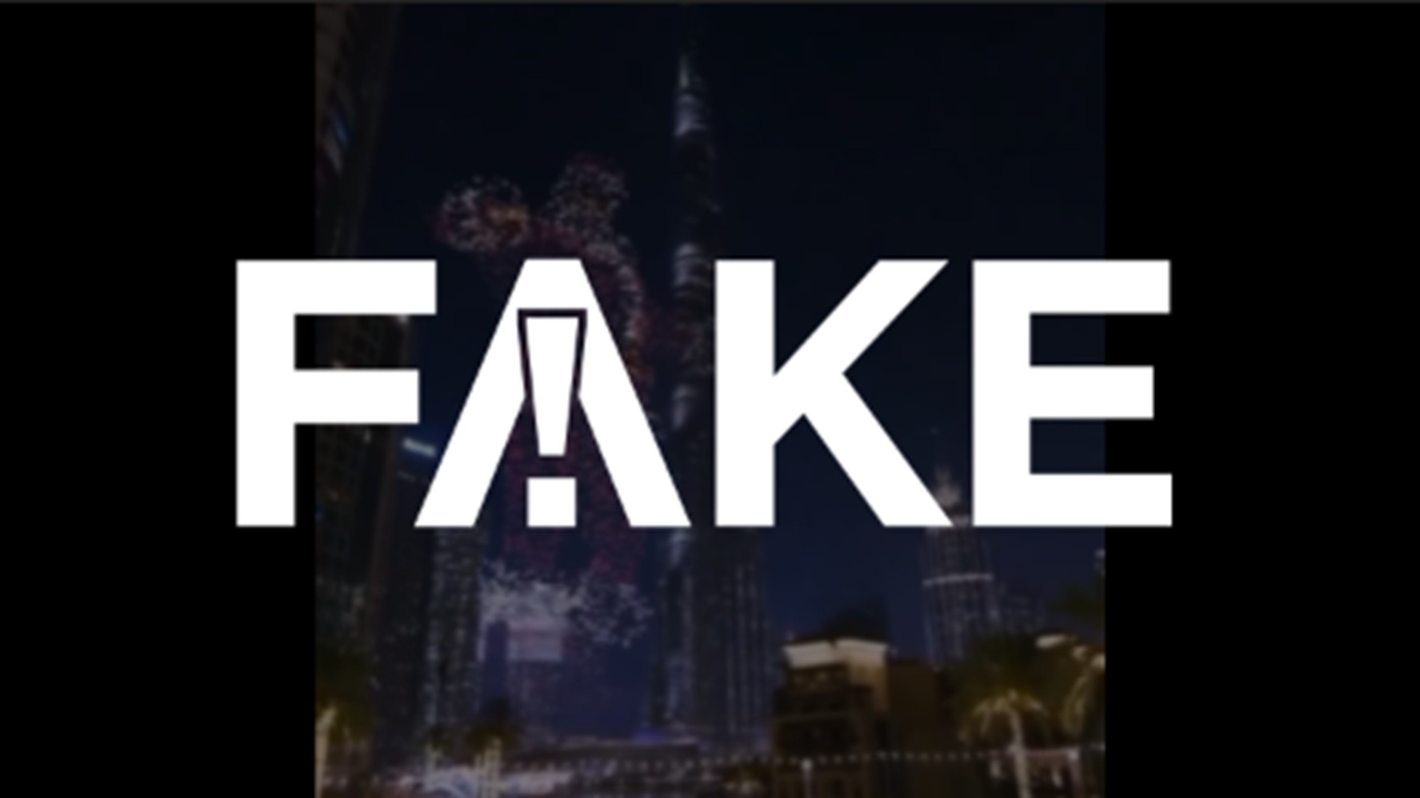 É #FAKE que vídeo mostre drones formando Papai Noel no céu de Dubai; imagem foi criada por computador