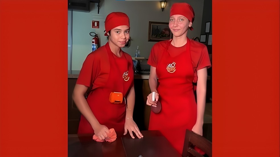 Da esquerda à direita: Ana Júlia Souza Dias e Maria Eduarda Moretti — Foto: Reprodução/Instagram