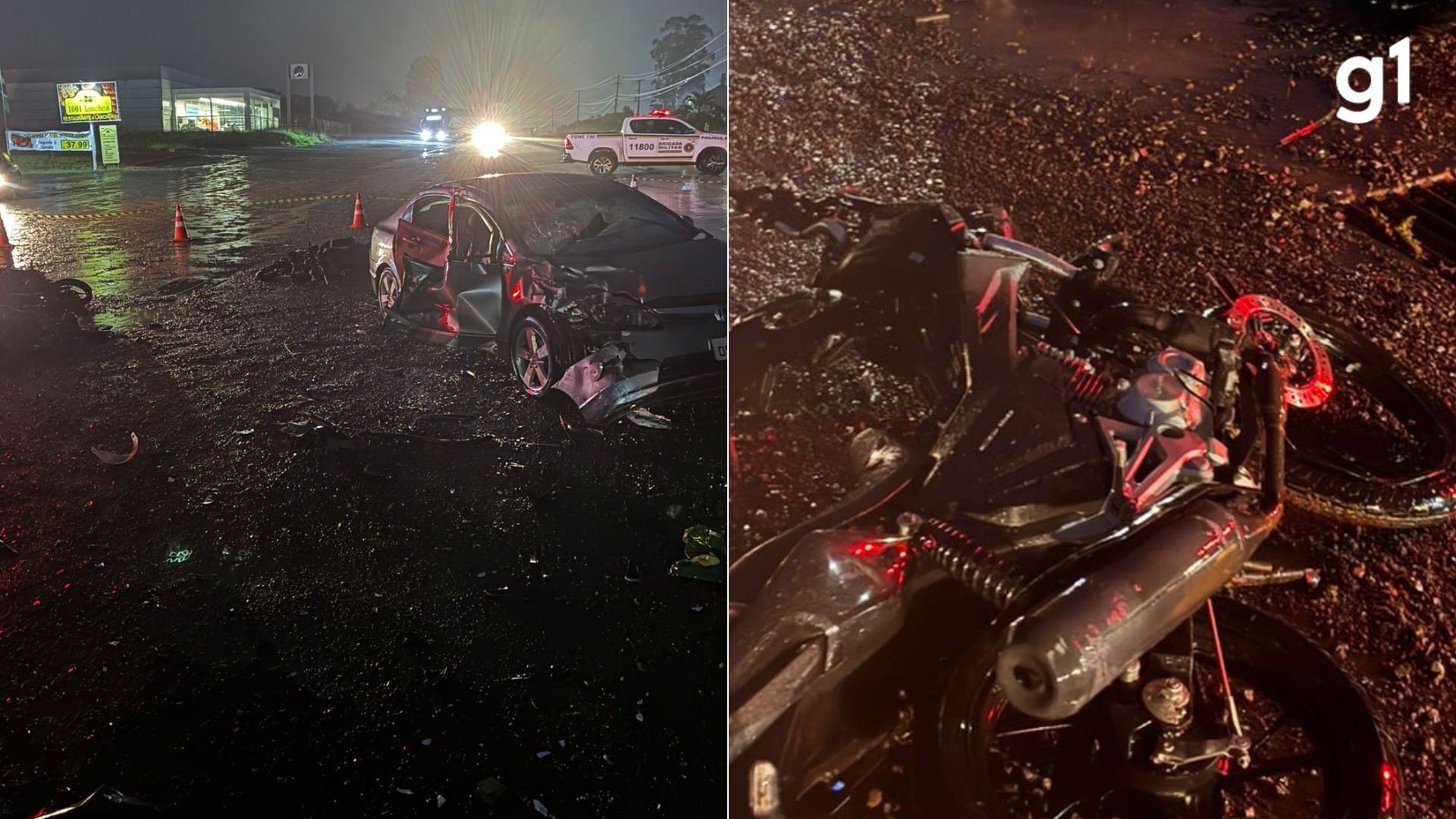 Morre quarta vítima de acidente com jovens no RS; irmãs e amigos estavam em motos atingidas por carro