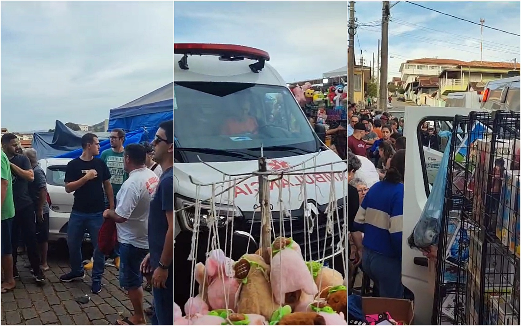 Idoso tem mal súbito, atropela 13 pessoas e invade barracas durante festa de São João em Cachoeira de Minas, MG