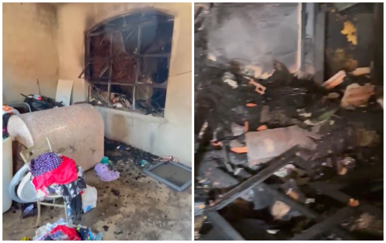Casa pega fogo e deixa duas pessoas feridas em Sorocaba 