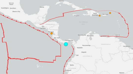 Terremoto de magnitude 7,6 atinge o Panamá, e alerta de tsunami é ativado