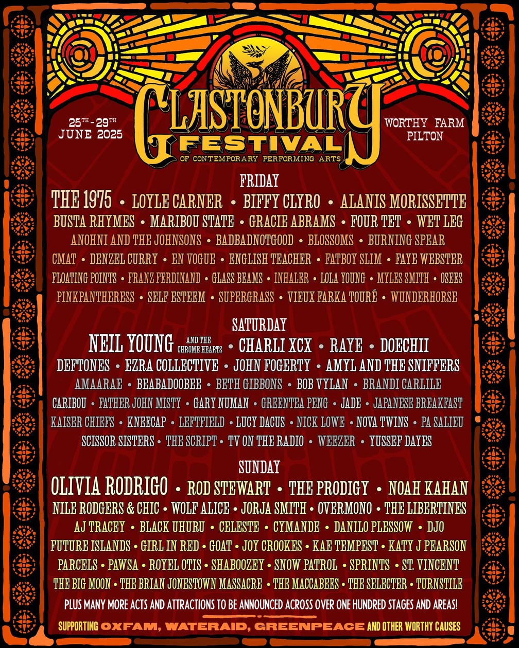 Festival Glastonbury anuncia Neil Young, Olivia Rodrigo, Charli