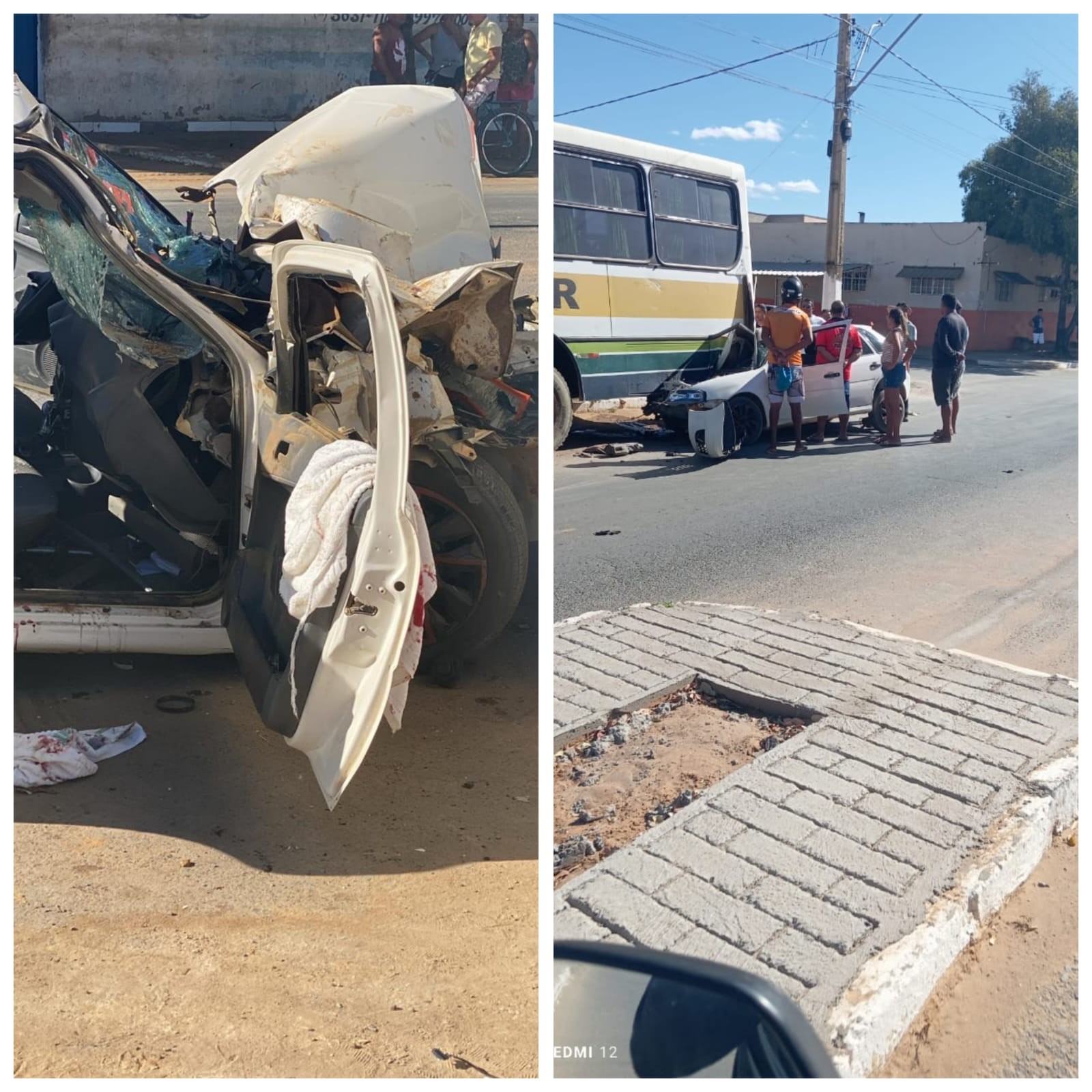 Idosa morre e duas pessoas ficam feridas após carro bater em ônibus estacionado em avenida de São Francisco