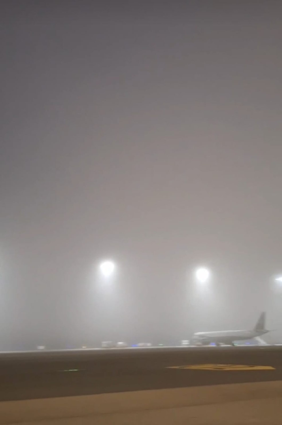 Aeroporto de Viracopos com neblina nesta terça-feira — Foto: Imprensa/Viracopos