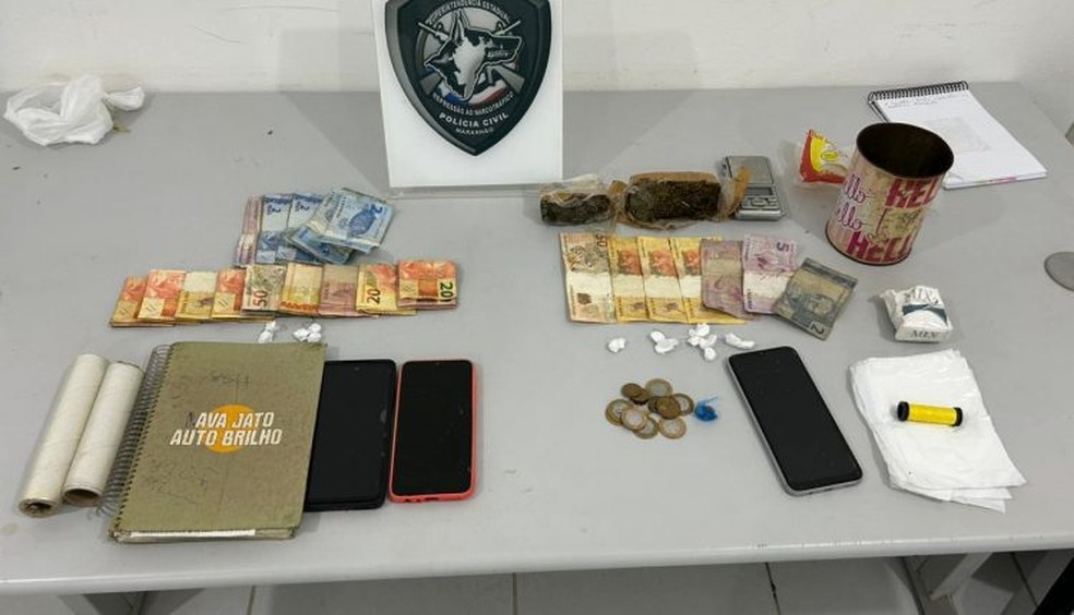 Três pessoas são presas por tráfico de drogas em São Luís e Paço do Lumiar — Foto: Divulgação/ PC-MA