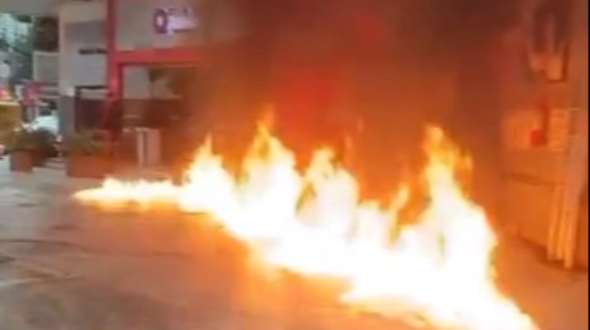 Motociclista alega ter recebido gasolina adulterada e incendeia posto na Freguesia
