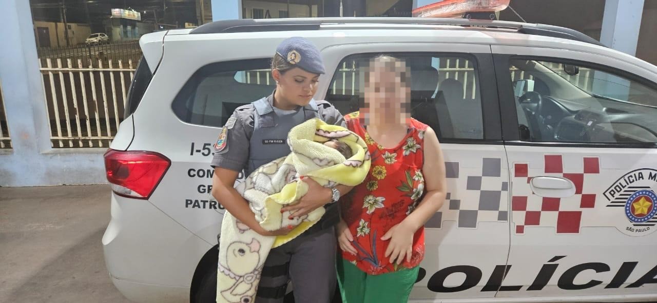 Policiais militares salvam recém-nascido de 25 dias engasgado em Piraju