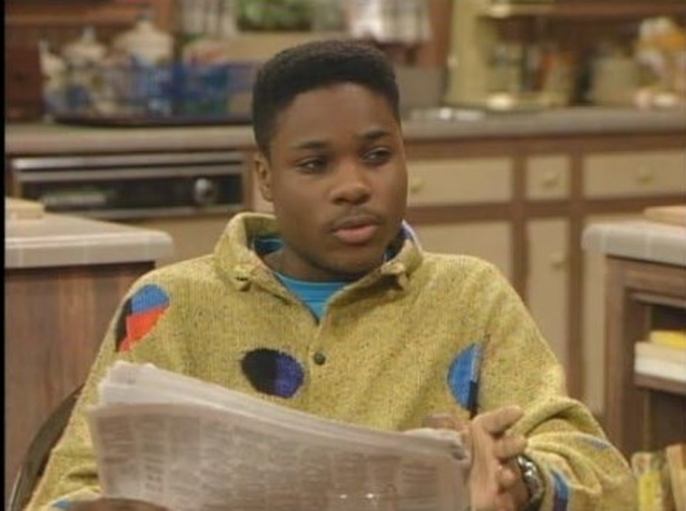 Malcolm-Jamal Warner na série "The Cosby Show" (1984) — Foto: Divulgação
