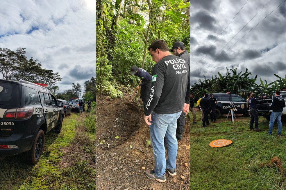 Buscas por primas desaparecidas foram feitas na área rural de Paraíso do Norte, no Paraná. — Foto: Polícia Civil (PC-PR)
