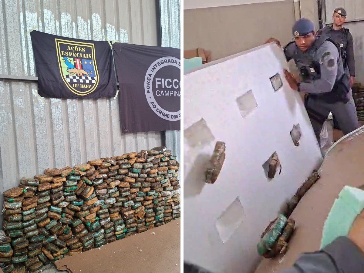 Polícia apreende 236 kg de drogas escondidas em colchões e prende dois em Americana