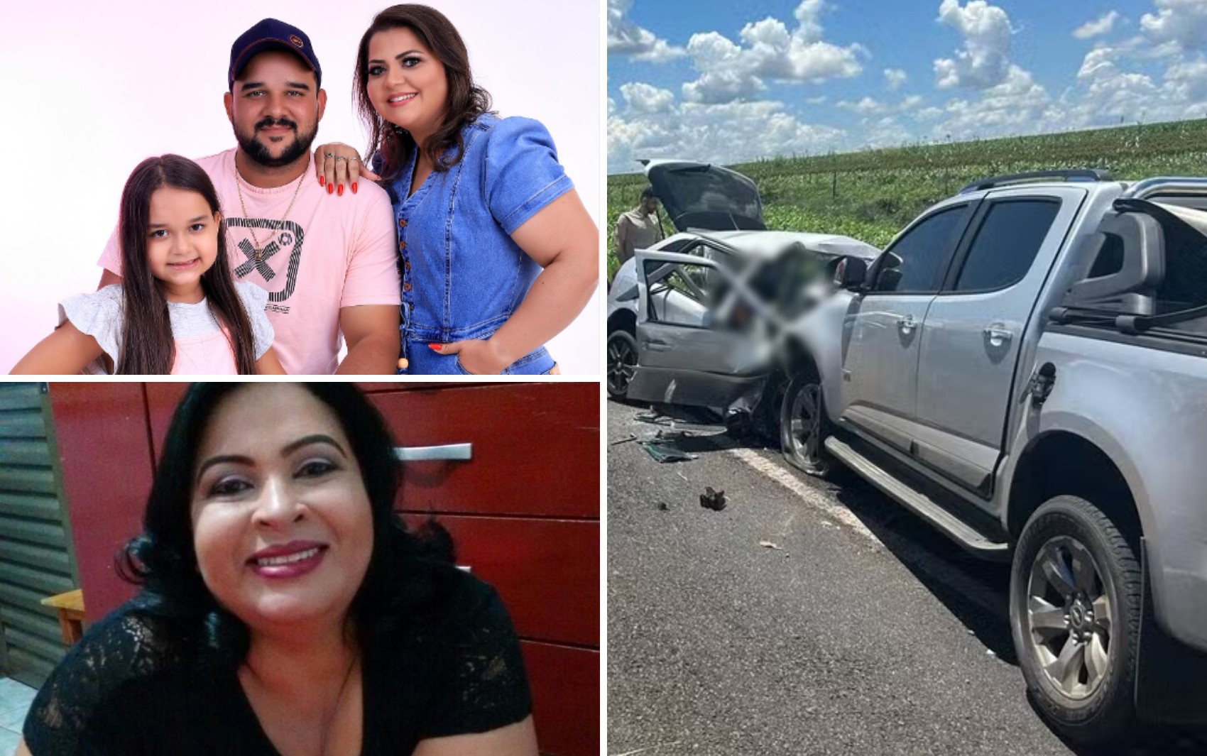 Saiba quem eram a mãe, marido, filha e sogra que morreram em acidente em Goiás 