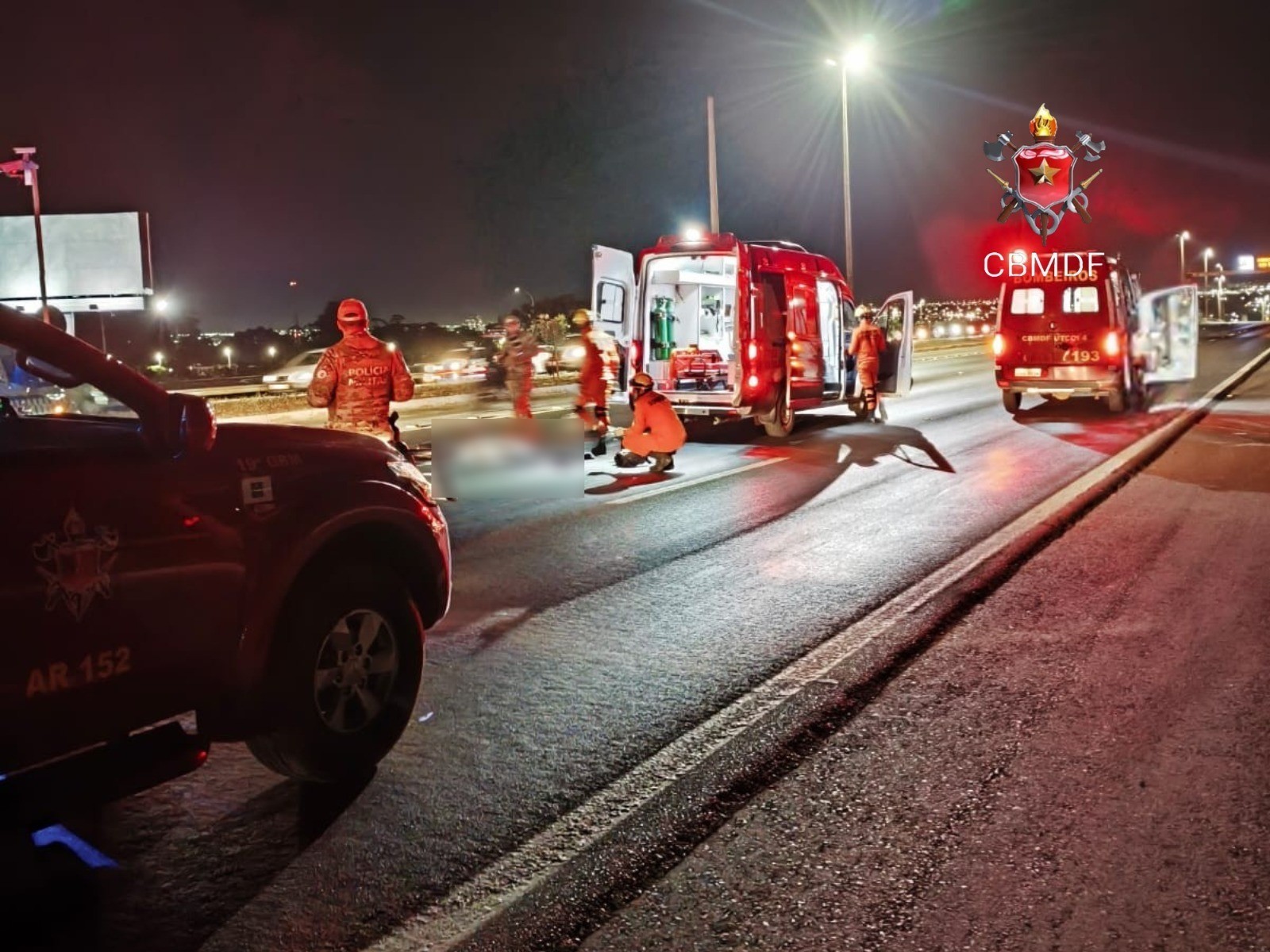 Idosa de 68 anos morre atropelada no Park Way; motorista fugiu do local