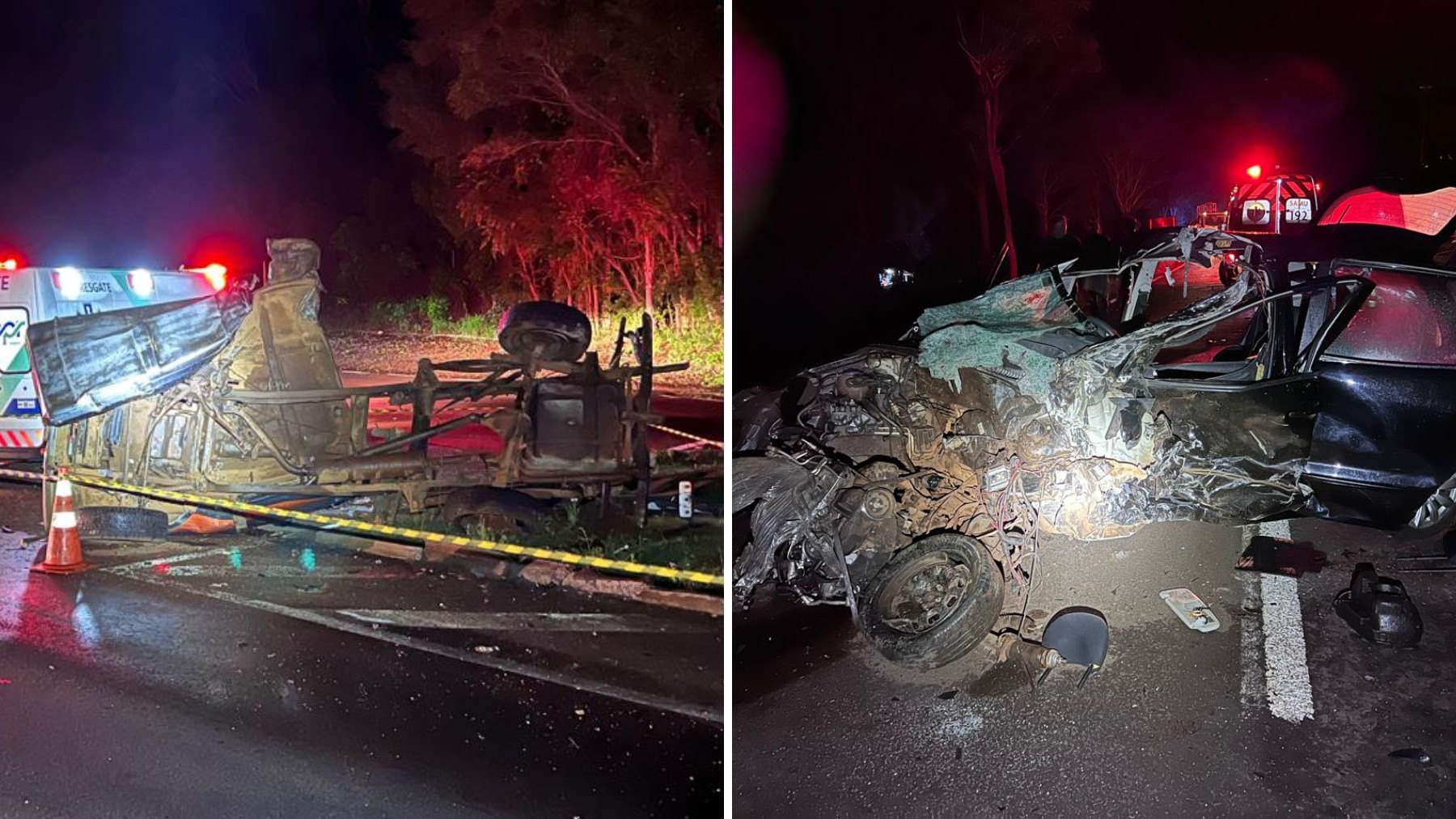 Motorista de caminhonete morre no PR após ser atingido por carro que invadiu pista contrária na BR-277