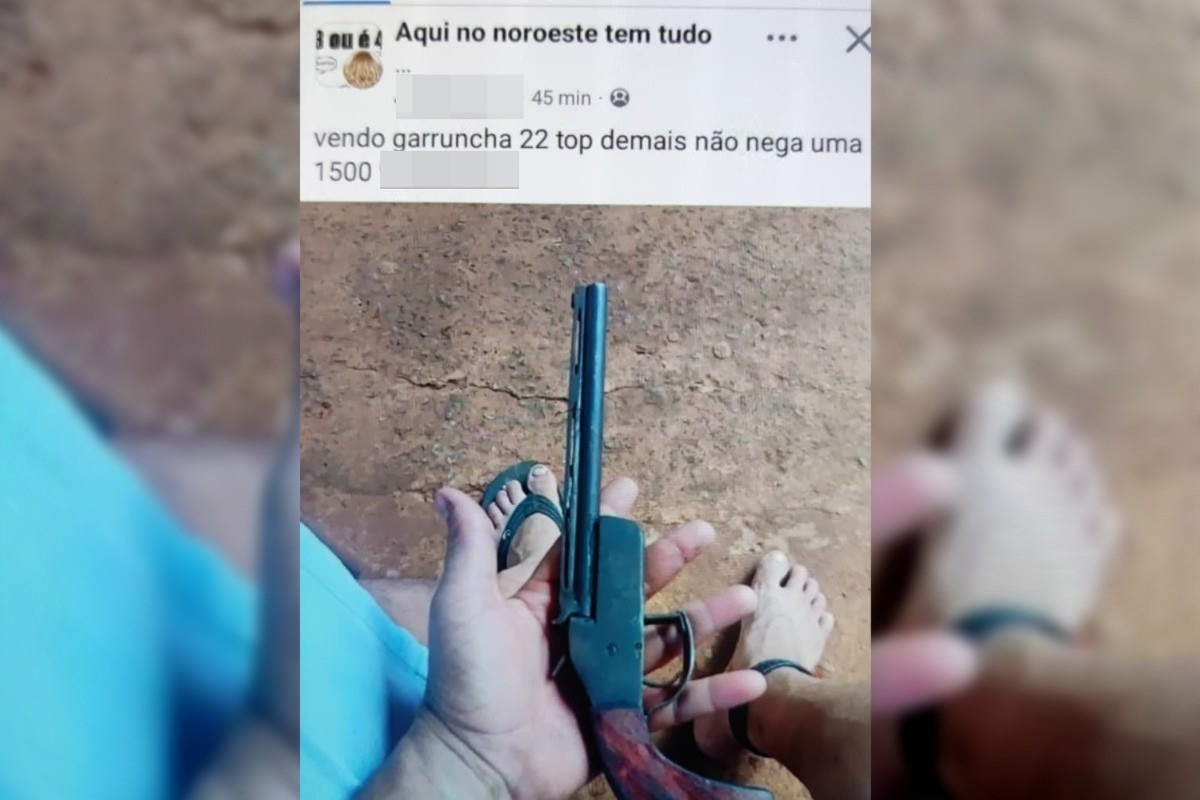 Com tornozeleira, homem tenta vender arma no Facebook e é preso em MS