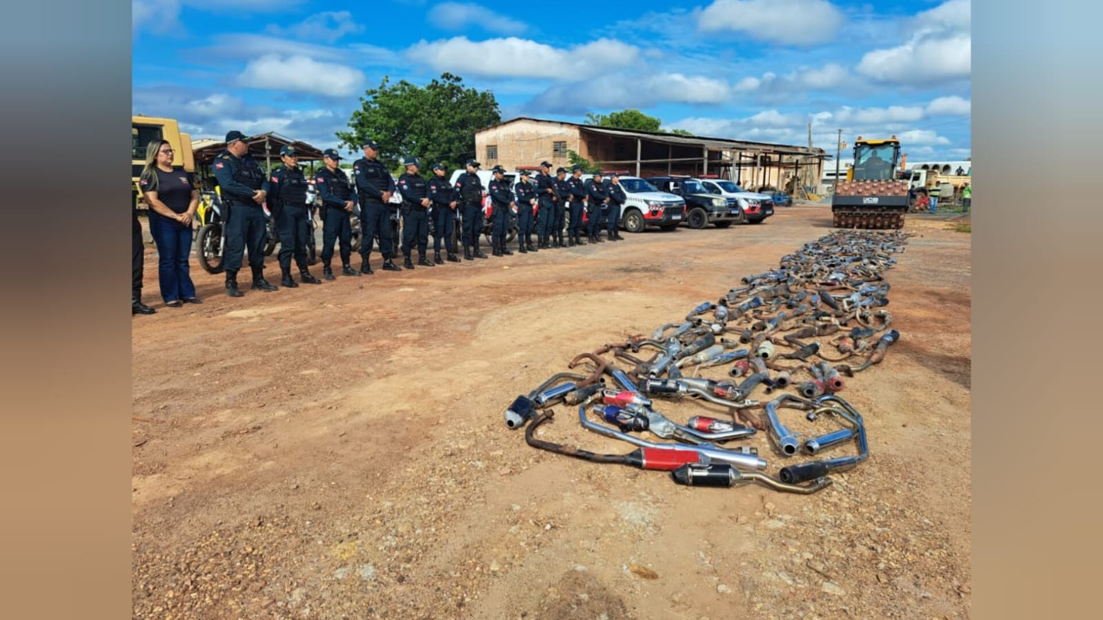 Mais de 200 escapamentos adulterados são destruídos no município de Monte Alegre