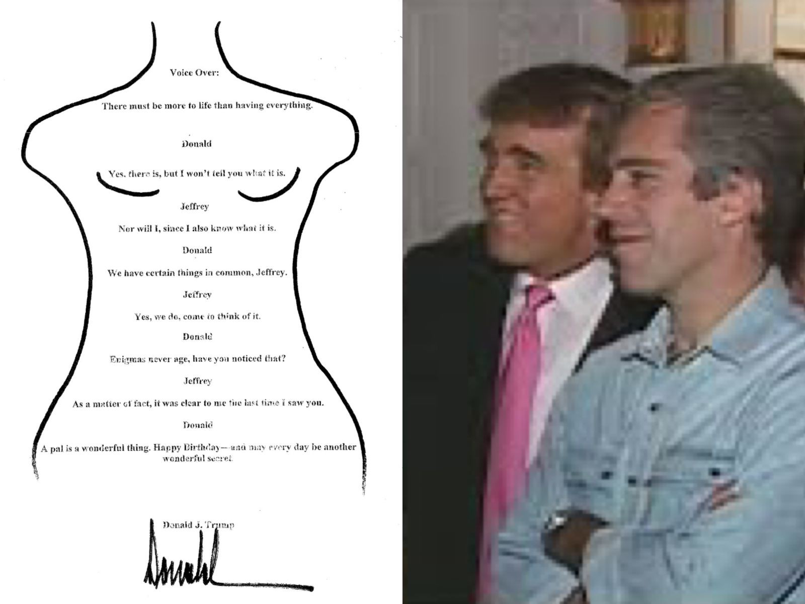 Epstein recebeu bilhete com 'piada' sobre venda de mulher para Trump, apontam novos arquivos