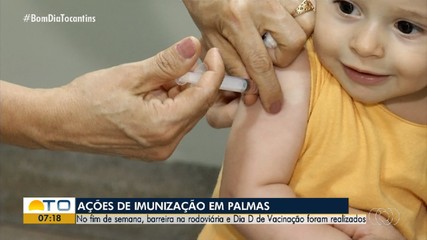 Ações de imunização contra o sarampo são realizadas durante o fim de semana em Palmas