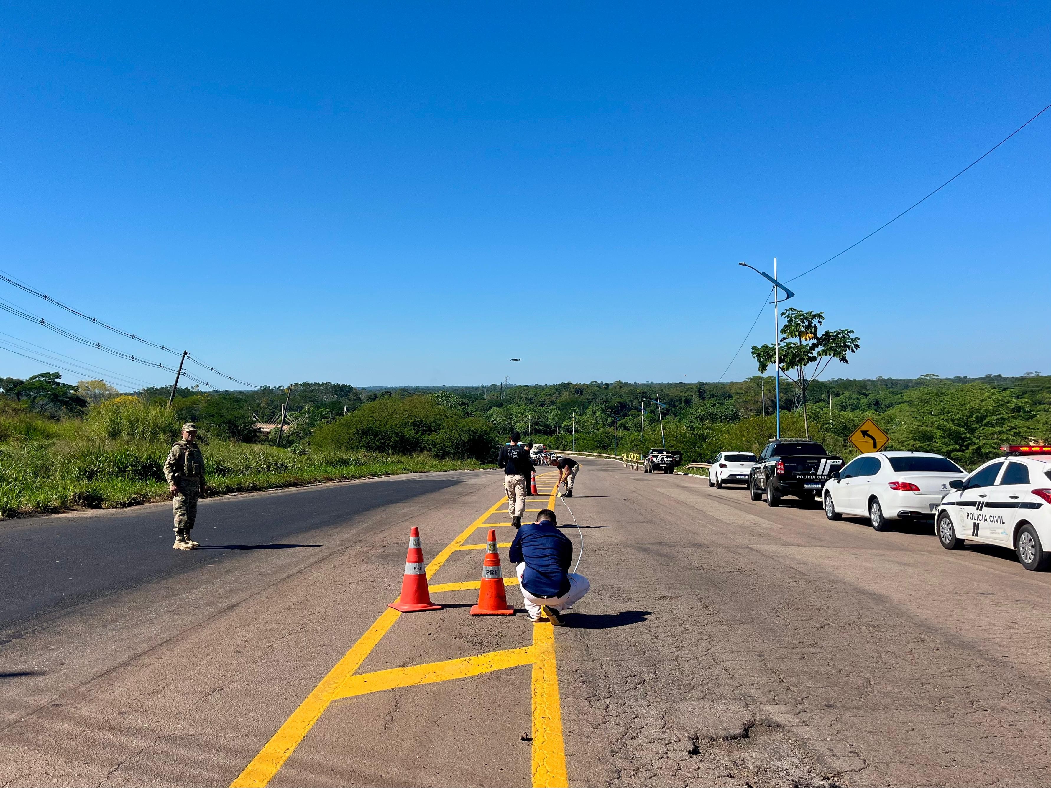 A pedido do MP, perícia usa drone para mapear via e concluir laudo de acidente que matou 3 no Acre