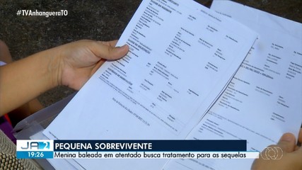 Garotinha baleada em atentado busca tratamento para as sequelas