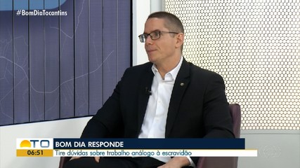Defensor público federal explica sobre trabalho análogo à escravidão no Bom Dia Responde