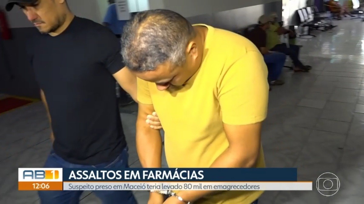 Preso suspeito de integrar grupo que roubou R$ 150 mil em Mounjaro de farmácias em Maceió, diz PC