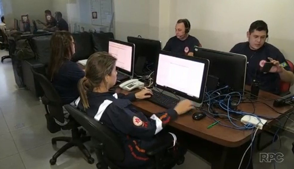Atendimento do Samu é prejudicado por furto de cabo de telefonia — Foto: Reprodução/RPC