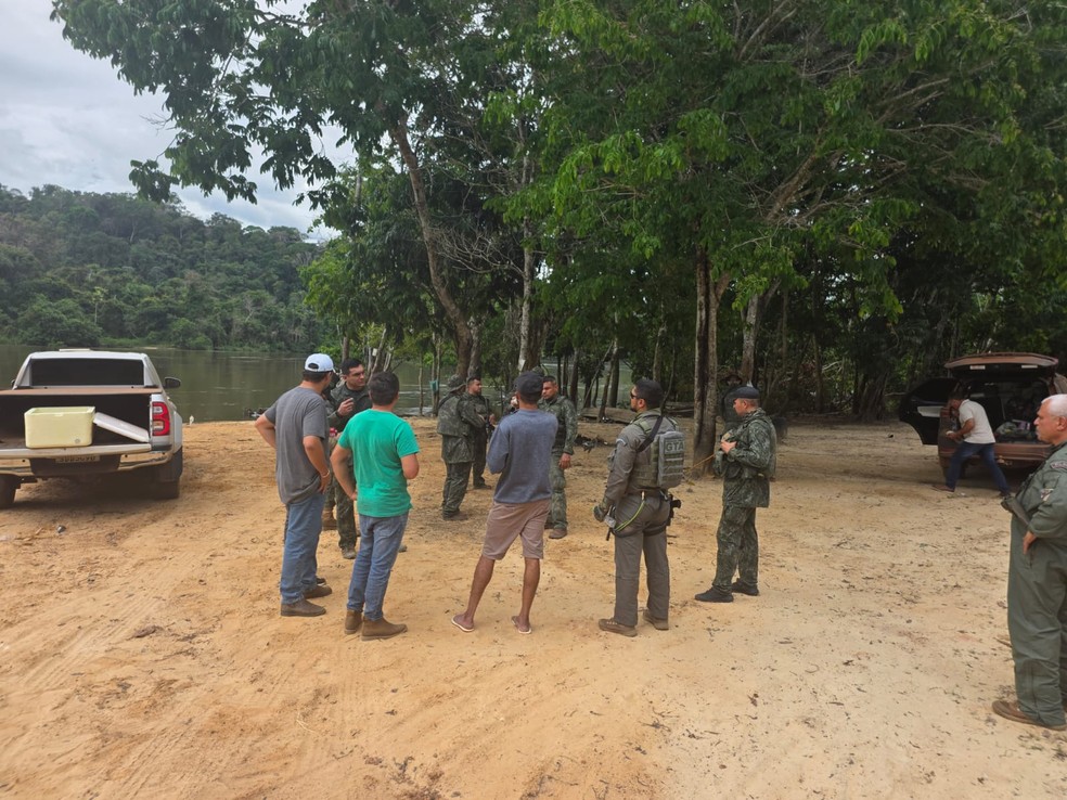 Policiais do Amapá e Pará investigam ataque que deixou 7 mortos na Amazônia — Foto: GTA/Divulgação