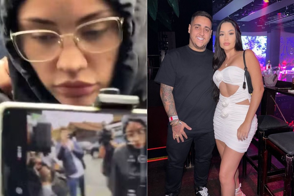 Rafaela se apresentou à polícia após fugir. Ela tinha relacionamento com Igor há pelo menos seis anos — Foto: Matheus Croce/TV Tribuna e Reprodução/Redes sociais