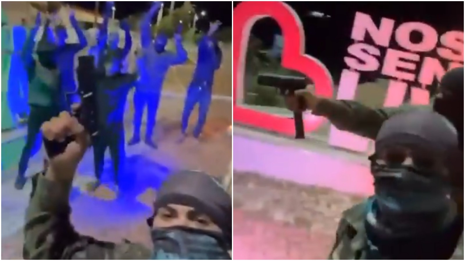 VÍDEO: criminosos exibem armas e disparam vários tiros por ruas de cidade no Ceará