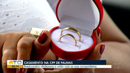 Reeducandos oficializam união em casamento comunitário na CPP de Palmas