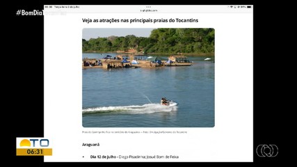 g1 Tocantins: veja a programação de praia em todo o estado