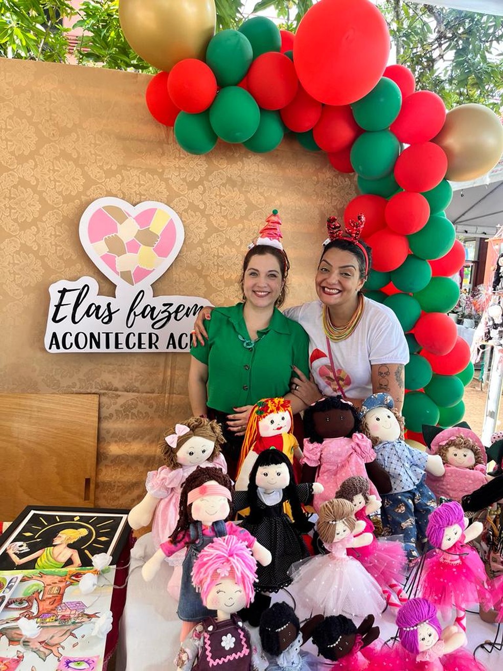 Empreendimentos expostos nas feiras do 'Elas Fazem Acontecer' vão desde peças artesanais a alimentos, roupas e demais utensílios — Foto: Arquivo pessoal