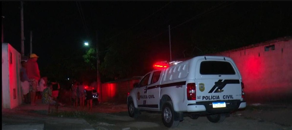 Local de crime em Santa Rita, na PB — Foto: TV Cabo Branco/Reprodução