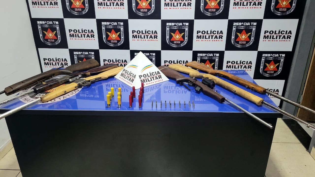 Polícia encontra armas escondidas em buraco de casa após prender motorista na MGC-161; VÍDEO
