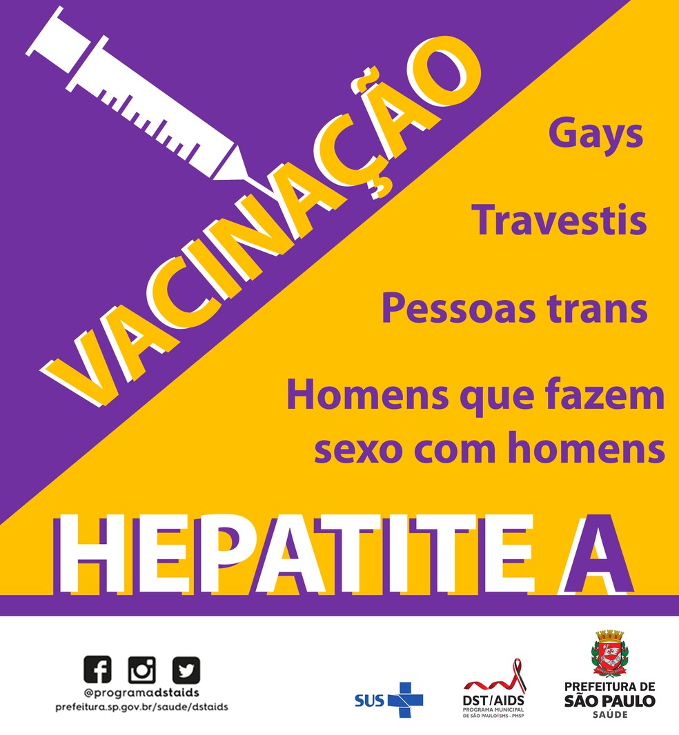 Postagem da Coordenadoria de IST/Aids da Cidade de São Paulo anunciando a campanha em 2018. — Foto: Coordenadoria de IST/Aids da Cidade de São Paulo
