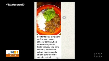 Moradores compartilham fotos da hora do almoço com o JA1