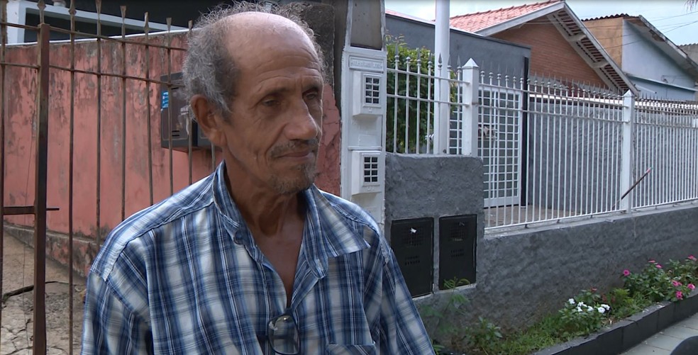 Idoso salvou mulher e crian&ccedil;a de enxurrada em Campinas &mdash; Foto: Reprodu&ccedil;&atilde;o/EPTV