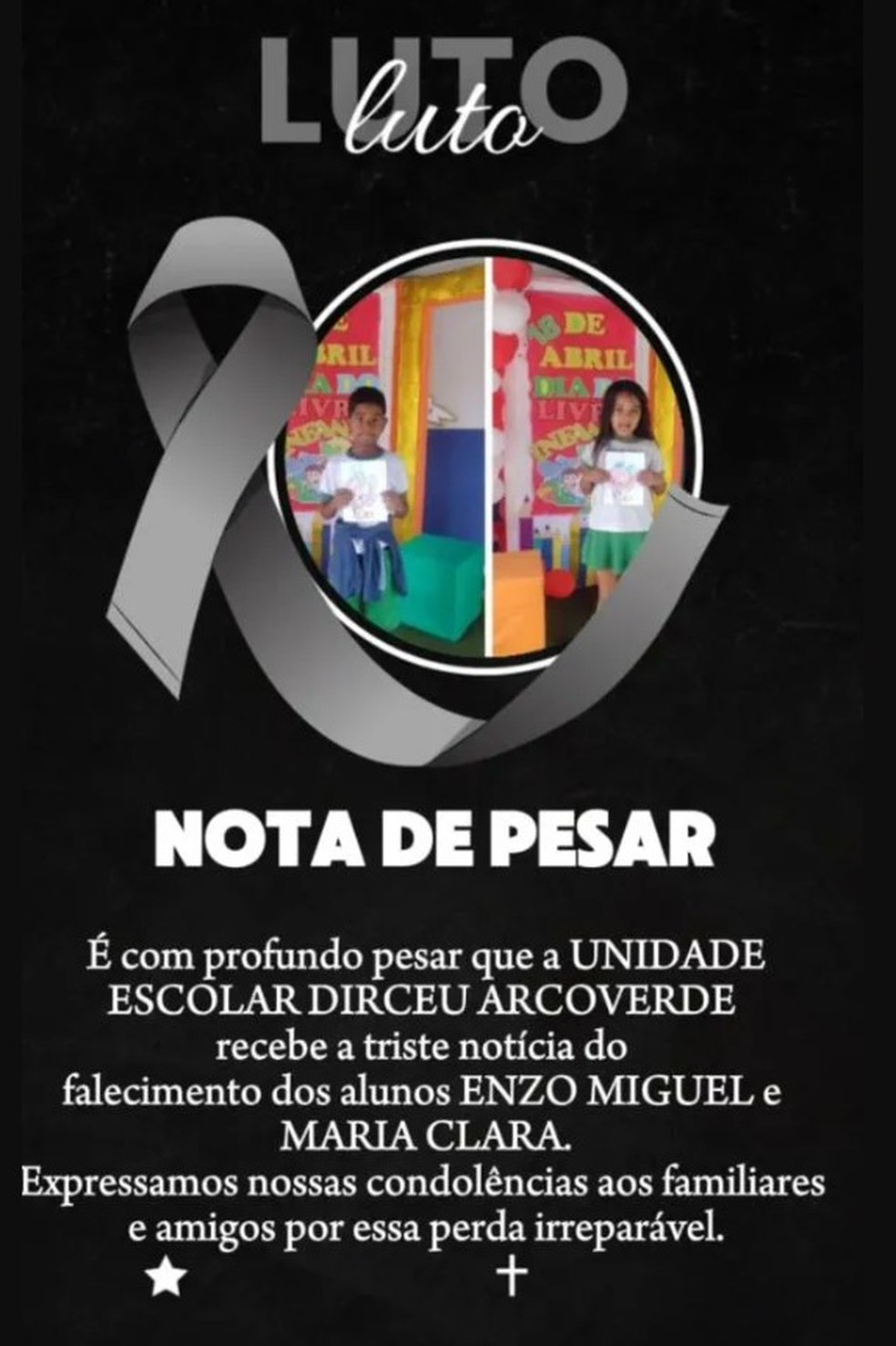 Crianças de oito anos morrem atropeladas por picape e condutor foge no Sul do Piauí — Foto: Reprodução